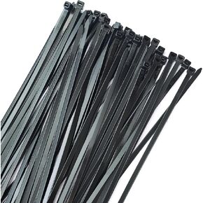 Zip Ties 12 inch 500 Pcs Black, Heavy Duty Cable Ties with 50 lbs Tensile Strength, UV Resistant Nylon Self-Locking Wire Ties for Indoor and Outdoor Use by EMINCOUP