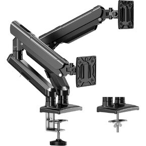 Dual Monitor Mount Fits 13 to 32 Inch Computer Screen, Dual Monitor Arm Hold up to 22lbs Each, Full Motion Monitor Desk Mounts for 2 Monitors, Gas Spring Monitor Stand, VESA Mount, Freelift Pro