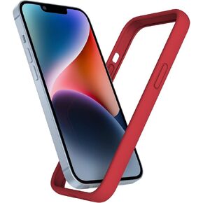 K TOMOTO Compatible iPhone 14 Bumper Case (6.1 Inch), Liquid Silicone Bumper Case [Shock-Absorb] [Raised Edge Protection] [Drop Protection] [Silky and Soft Touch] Frame Bumper Case, Red