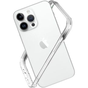 for iPhone 16 Pro Bumper Case Clear, Slim Fit No Back Design Soft TPU Bumper Frame Excellent Heat Dissipation Wireless Charging Compatible 4 Corners Raised Shockproof (Clear)