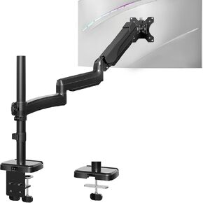 MOUNT PRO Single Long Monitor Arm, 13 to 32 inch Computer Monitor Desk Mount, Extra Long Adjustable Monitor Stand, Tall Monitor Mount with Tilt, Swivel, Rotation, Hold up to 19.8lbs, VESA 75/100mm