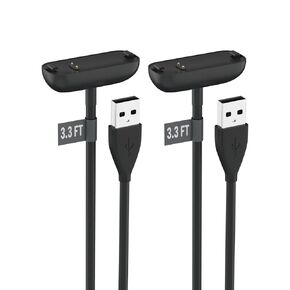 2Pack Charger for Fitbit Inspire 2 & Ace 3 Charging Cable Replacement Fitbit Charger for Inspire 2 Ace 3 USB Charging Cable Dock Stand [3.3ft]