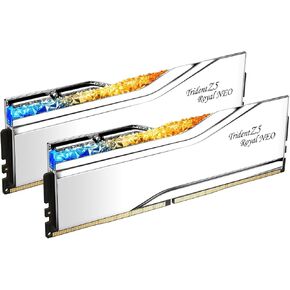 G.Skill Trident Z5 Royal Neo Series (AMD Expo) DDR5 RAM 48GB (2x24GB) 8000MT/S CL40-48-48-128 1.40V Desktop Computer Memory UDIMM-Silver (F5-8000J4048G24GX2-TR5NS) in Kuwait