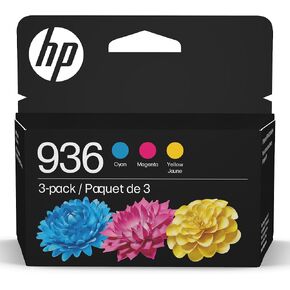 HP 936 Cyan/Magenta/Yellow Standard Yield Ink Cartridges, 3/Pack (6C3Z3LN)