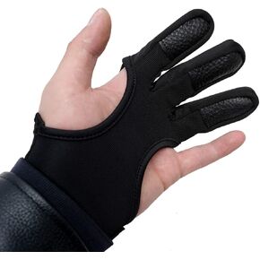 PMZ Archery Cowhide Finger Guard Protector Thumb Ring for Traditional Bow Recurve Bow