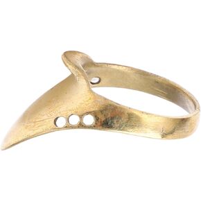 VBESTLIFE Archery Thumb Ring,Brass Archery Thumb Ring Portable Finger Protector with Anti Lost Rope for Outdoor Hunting