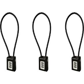 15 Inch Cable Gun Lock Combination, for Pistols, Handguns, Rifles, and Shotguns, Home and Storage for Firearm Locking and Safety (Black 15"*3)