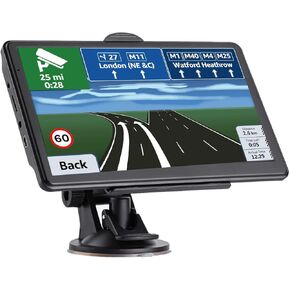 GPS Navigation for Car, 2024 Map 7 inch Touch Screen Car GPS, Voice Turn Direction Guidance, Support Speed and Red Light Warning, Pre-Installed North America Lifetime map Free Update