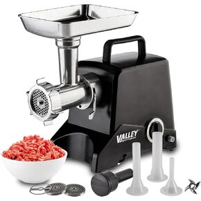 #12 Electric Meat Grinder, 575 Watt Aluminum Housing, Heavy Duty Meat Mincer, Sausage Stuffer Maker, Ideal for Regular Use,Black