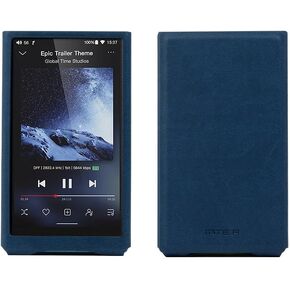 MITER Case for FiiO JM21, Handmade Artificial PU Leather Cover for fiio-jm21 (Navy)