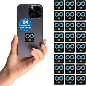 Optimal Prime Device Neutralizer Stickers - Shielding Stickers for Phones, Tablets, Laptops, and WiFi Devices | for Home and Office Protection | 24 Pack