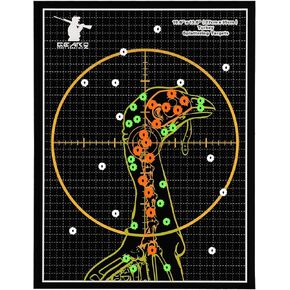 Splatter Turkey Targets, 15PCS 10.6" x13.8" Adhesive Shooting Turkey Target Stickers for Shotgun Patterning, Archery Paper Targets Shot Target for Pre-Game Turkey Hunting Reactive Practice