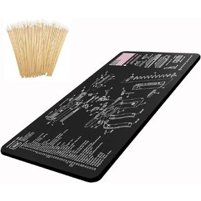 Gun Cleaning Mat for Glock - 24" x12" Gun Mat with 6" Gun Cleaning Swabs