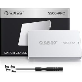 ORICO 1TB SATA SSD 2.5" Internal Solid State Drive, up to 550MB/s, 3D NAND SATA III SSD with Aluminum Shell, for Desktop Laptop PS4 NAS DIY External Drive - S500PRO