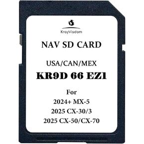Latest Navigation SD Card | KR9D66EZ1 GPS Map SD Card | Compatible with 3/CX-30/CX-50/CX-70(2025), MX-5(2024+) | Updated GPS USA/CAN/MEX Maps