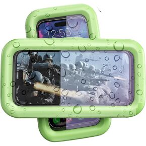 Upgraded 480° Rotating Shower Phone Holder Waterproof Case , Shower Accessories Holder Wall Mount Shelf in Bathroom Bathtub with Touch Screen Compatible with iPhone 15 14 13 12 up to 6.8" Cell Phone