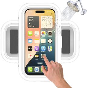 Shower Phone Holder Waterproof, 360° Rotation Phone Case for Shower, Angle Adjustable Anti-Fog Phone Shower Holder, Anti-Fog High Sensitivity Universal Cover Mount Stand for Bathroom,Bathtub,Kitchen