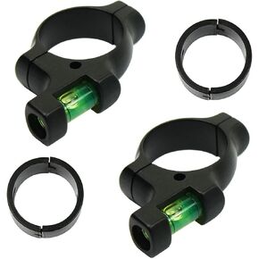 Pack of Two West Lake Precision Scope leveling Kit, includes 30mm smooth alloy scope bubble level Indicator (Anti Cant) for Precision Shooting and 1" Ring Reducer