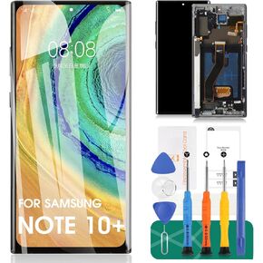 OLED for Samsung Note 10 Plus Plus Screen Presentive for Samsung Galaxy Note 10 Plus 4G/5G LCD Screen for Galaxy SM-N975 SM-N976 LCD Touch Screen Digitizer Assembly REAPLE مع إطار (أسود)