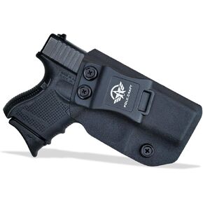 POLE.CRAFT IWB Kydex Holster Fits: Glock 26 (Gen 1-5) / Glock 27 Glock 33 (Gen 3-4) Pistol - Inside Waistband Carry - Adj. Cant Retention - Cover Mag-Button - No Wear - No Jitter