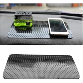 Car Dashboard Anti-Slip Rubber Pad, 10.6"x 5.9" Non-Slip Vehicle Sticky Adhesive Mat, Sticky Dash Gripping Pad for Cell Phone Sunglasses Keys, Universal Automotive Accessories (Dots)