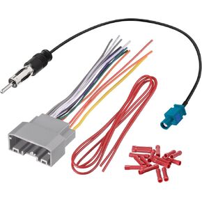 Bingfu Radio Wire Harness for Select Vehicle DB11 Radio Wiring Harness with Antenna Adapter for Car Stereo