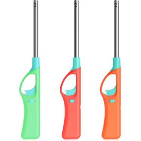 ولاعات البوتان القابلة لإعادة التعبئة ، 3 أجهزة كمبيوتر أكبر شواء الشواء انقر فوق اللهب طويل الالتواء ولاعمات ناعمة متعددة الأغراض قابلة للتعديل (لا يوجد وقود البوتان في الداخل) in Kuwait