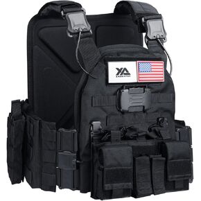 xaegistac Tactical Vest - Durable MOLLE System Military Gear, Adjustable Modular Design for Outdoor, Hunting, and Security