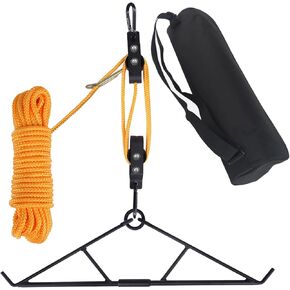 Deer Hanger for Skinning Max to 700LB Deer Hunting Game Hoist Pulley Lift System with Gambrel and Storage Bag for Hanging and Processing Deer Hog Goat