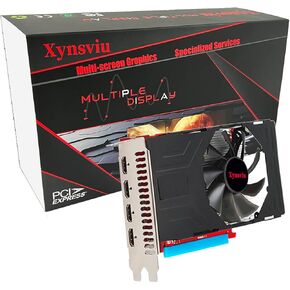 بطاقة رسومات Radeon RX560 2G ، مع 6 بطاقة رسومات شاشة HDMI ، الكمبيوتر الشخصي GPU GDDR5 128 بت DIRECTX 12 PCI Express X16 3.0 ، DisplayPort بطاقات فيديو منخفضة البرودة (AMD RX560 2G 4HDMI)