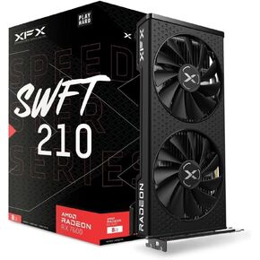 XFX Speedster SWFT210 Radeon RX 7600 Graphics Card with 8GB GDDR6 HDMI 3xDP, AMD RDNA 3 RX-76PSWFTFA