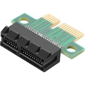 CERRXIAN PCI-E Adapter Card PCI-E X1 Male to Female Interface Extender Protection Card,PCI-E Express 1X Slot Extension Riser Card for 1U Height Computer Server PCIe Socket Adapter (PCI-E X4)