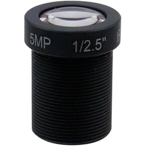 16mm 5MP Fixed Board Lens, 5MP HD CCTV Security Camera Wide Angle Lens,Standard M12 Screw Connector Camera Replacement Parts