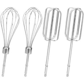 4pcs Hand Mixer Beaters Attachments, Beaters for Hand Mixer,Stainless Steel Beach Mixer Attachments, Hand Mixer Beaters Compatible for Hamilton Egg Whisk Blades Parts 62682RZ 62692 62695V 64699