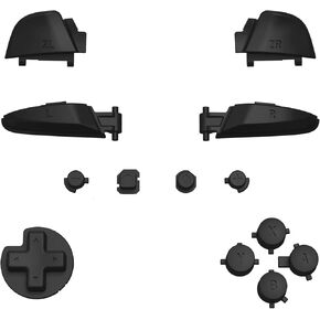 eXtremeRate Black Repair ABXY D-pad ZR ZL L R Keys for Nintendo Switch Pro Controller, DIY Replacement Full Set Buttons with Tools for Nintendo Switch Pro Controller - Controller NOT Included
