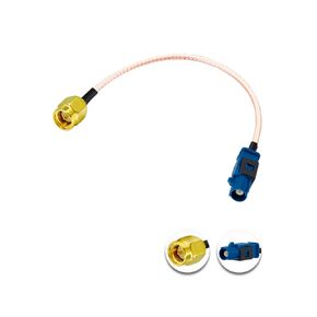 SMA Male to Fakra C Male Blue Pigtail Cable RG316 6in/15cm Fakra C Plug to SMA Plug GPS Antenna Extension Cable for Vehicle GPS Navigation Car Radio Stereo