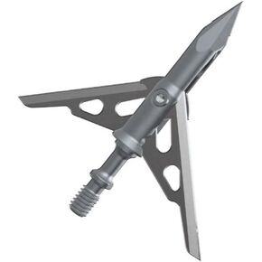 G5 T2 2-Blade Expandable Broadheads, 3-Pack | Silent Durable Steel Archery Broadheads with Large 2" Cutting Diameter & Socket-Lock Retention System
