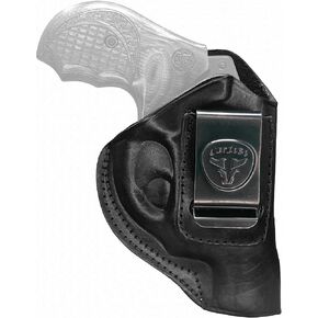 Cardini Leather Premium IWB Holster for 5-Shot Revolvers, S&W J Frame, Taurus 605, 642 Airweight, 38 Special