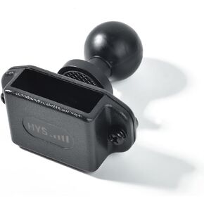 HYS Handheld Ham Radio&Mic with Belt Clip Single Side Radio Mount, CB Radio with Belt Clip Holder Mounting Kit with 1'' Ball Mount Adapter Compatible with RAM Mounts B Size Double Socket Arm