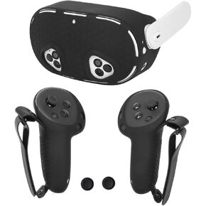 Controller Grips for Meta Quest 3S+ VR Headset Shell for Quest 3s,Non-Slip Thumbstick Covers -VR Accessory Sets