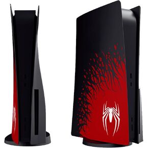 Faceplate for PlayStation 5 Case Cover Side Shell Plates Console Disc Edition Replacement Accessory Black Plates Anti-Scratch Dust Cover Skin Protector (Spider), ABSF1