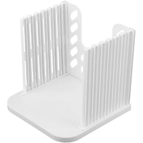 Foldable Bread Slicers, Plastic Toasts Slicing Guide Loaf Cutter Mold Baking Tools for Homemade Bread Loaf Cakes Bagels Slicers (White)