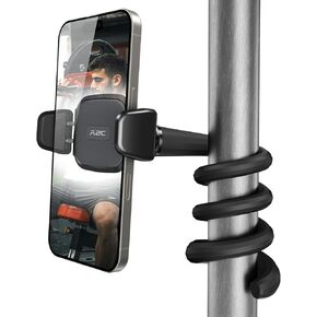 A2C Flexible Phone Holder for Treadmill, Spin Bike, Stroller, Shopping Cart, Desk, Portable Gooseneck 16.5" Long Arm Phone Mount for 4.7"-6.9" Smartphones