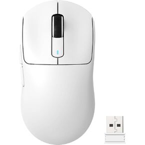 الهجوم Shark X3 فأر ألعاب لاسلكية خفيفة الوزن مع Tri-Mode 2.4g/USB-C Wired/Bluetooth ، 26k DPI ، PAW3395 Sensor Optical ، Kailh GM8.0 Switch ، 5 أزرار قابلة للبرمجة للكمبيوتر الشخصي/Win/Mac (أبيض)