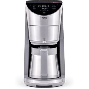 GE Profile Smart Grind & Brew Coffee Maker w/Podless Single Serve, 90oz Water Reservoir, 10 Cup Thermal Carafe, Voice Control, Adjustable Burr Grinder, SCA Certified, Barista-Quality, Stainless Steel