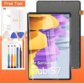 Screen Replacement for Samsung Galaxy Tab S7 SM-T870 SM-T875 SM-T876B LCD Display Touch Screen Digitizer Full Assembly,with Tools(Black)