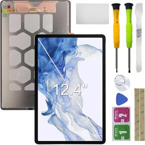 Galaxy Tablet Tab S9 FE Plus LCD Screen Replacement for Samsung Galaxy Tablet S9 FE+ (SM-X610 SM-X616) LCD Display Digitizer Touch Screen Assembly Replacement 12.4 inch Black