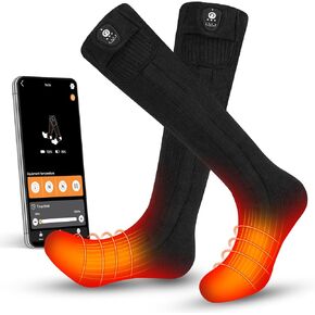 SNOW DEER Heated Socks for Men Women, Rechargeable Electric Heating Warm Sock