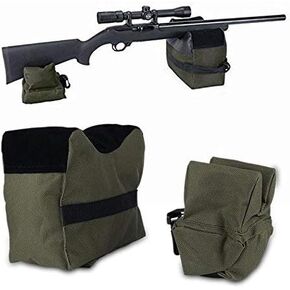 Tactics Portable Shooting Range Sand Bag Set Rifle Bench Rest Stand Front & Rear Bag