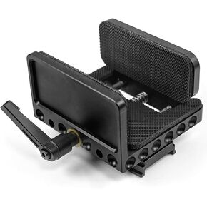 HUNTPAL Gun Rifle Clamp Shooting Tripod Rest with Arca-Swiss Switcheroo Capability, Aluminum Shooting Stick Mount Head with 1/4" 3/8" Screw Holes, Tripod Ball Head Accessories for Hunting Shooting
